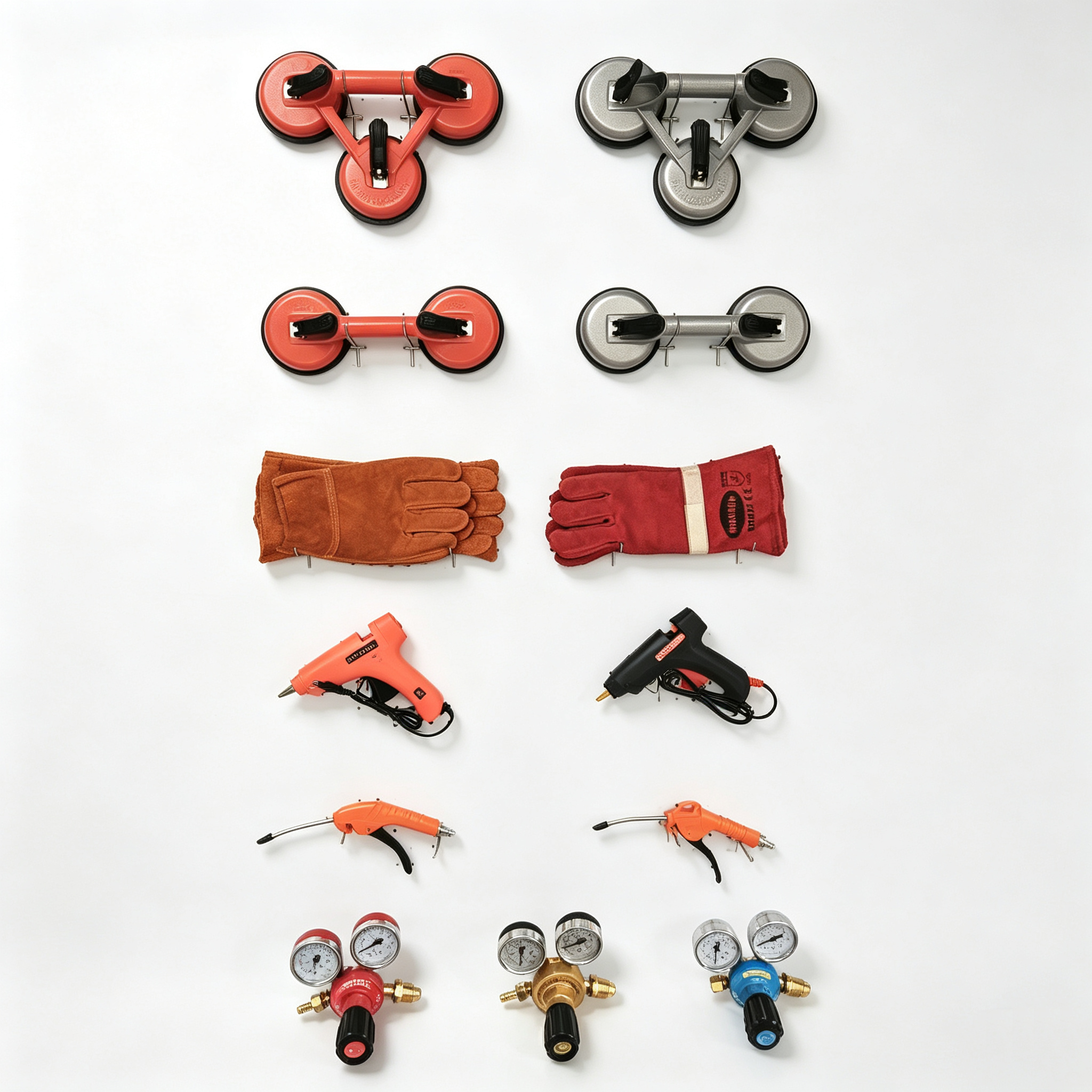 Suction Cup, Gloves, Glue Gun, Meters